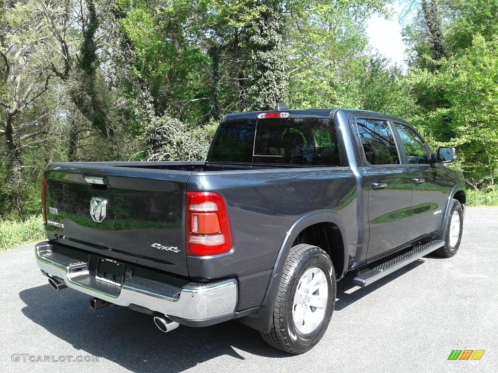 2019 1500 Laramie Crew Cab 4x4 - Maximum Steel Metallic / Mountain Brown/Light Frost Beige photo #7