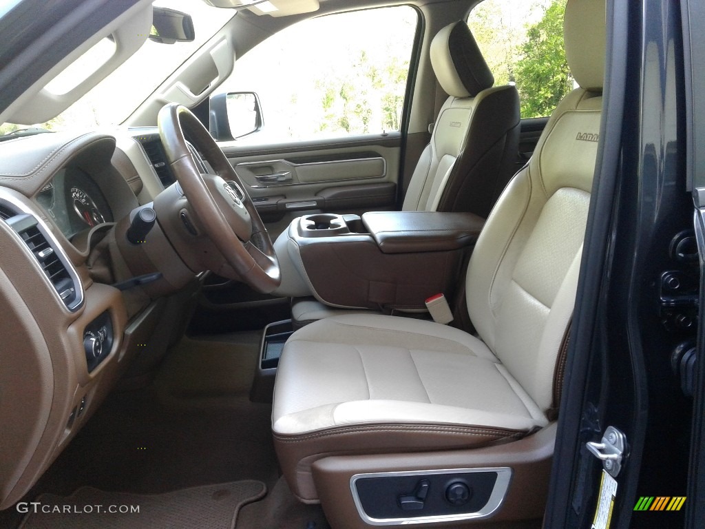 2019 1500 Laramie Crew Cab 4x4 - Maximum Steel Metallic / Mountain Brown/Light Frost Beige photo #12