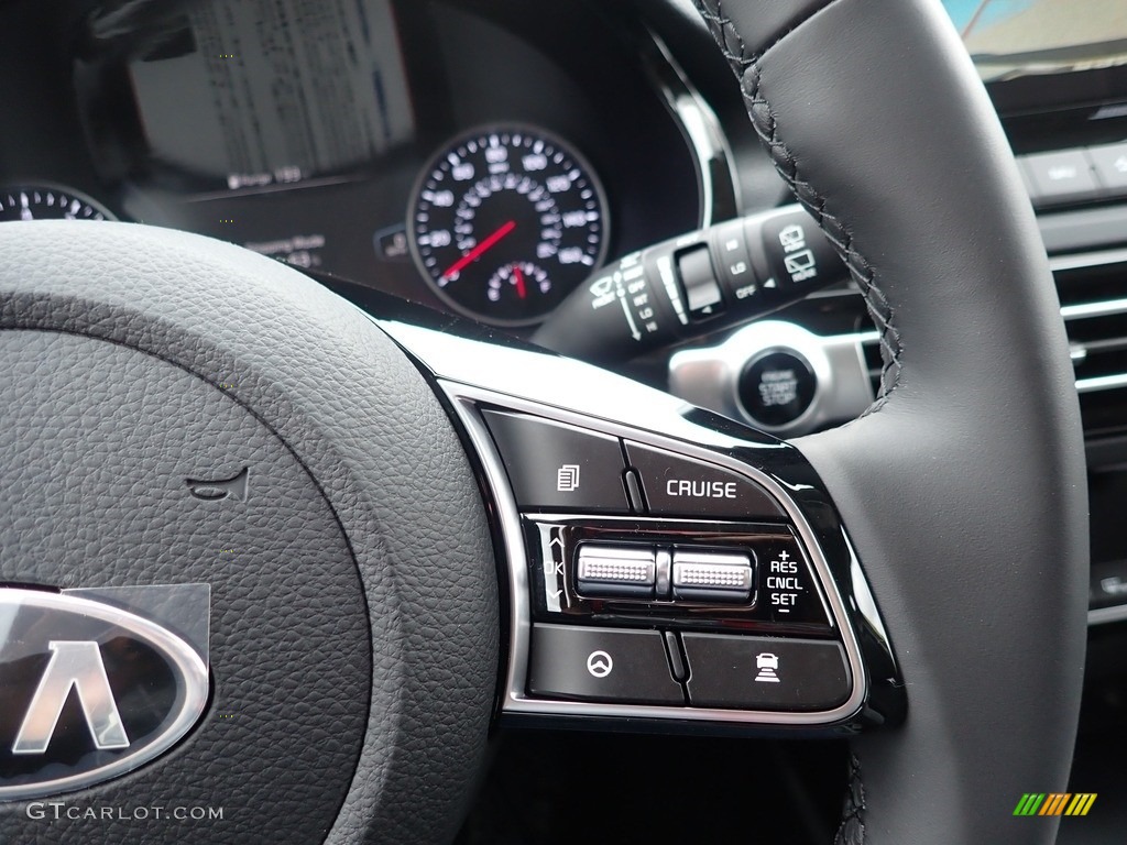 2021 Kia Seltos SX Turbo AWD Black Steering Wheel Photo #141695472
