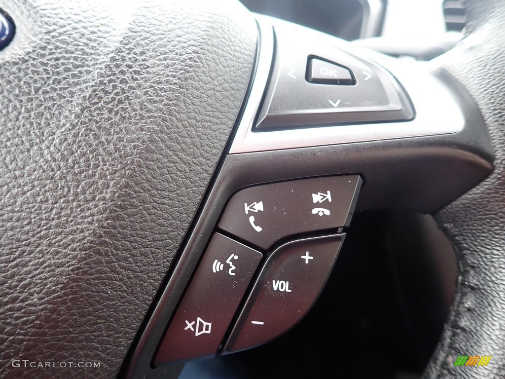 2018 Ford Fusion SE AWD Ebony Steering Wheel Photo #141696171