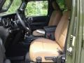 2021 Jeep Gladiator Black/Dark Saddle Interior Front Seat Photo