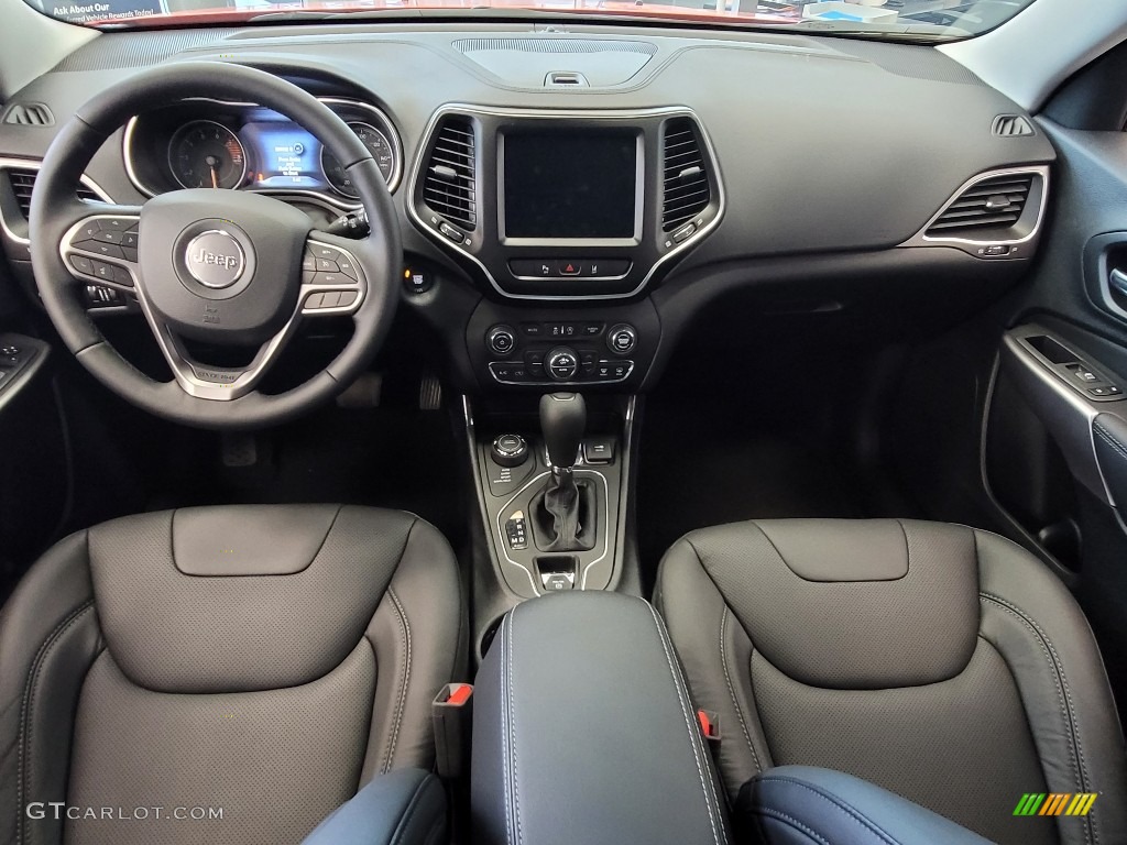 Black Interior 2021 Jeep Cherokee Latitude Lux 4x4 Photo #141696261