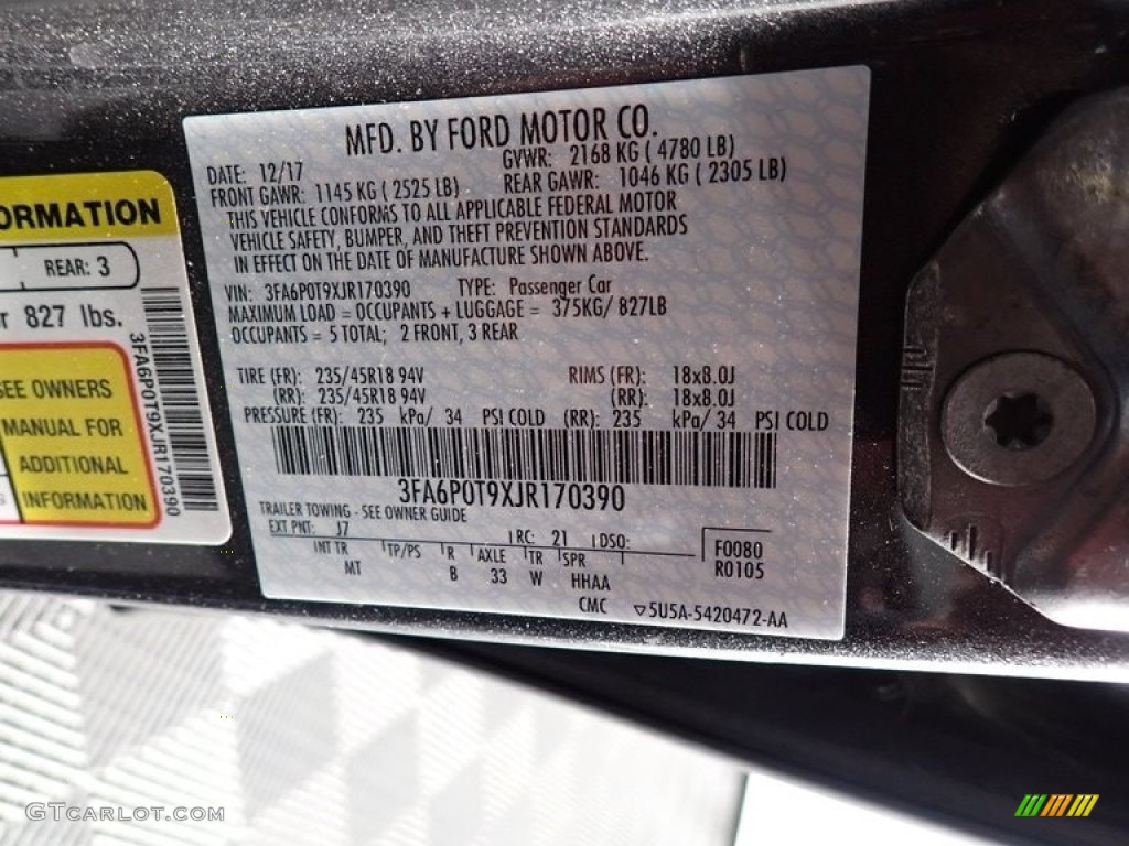 2018 Fusion Color Code J7 for Magnetic Photo #141696525