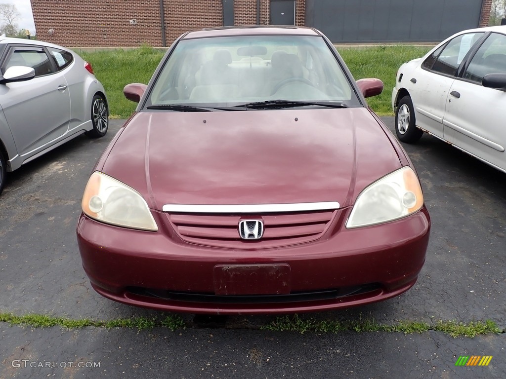 2003 Civic EX Sedan - Radiant Ruby Pearl / Black photo #5