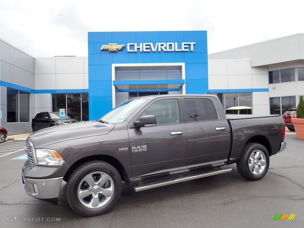 2018 1500 Big Horn Crew Cab 4x4 - Granite Crystal Metallic / Black/Diesel Gray photo #1