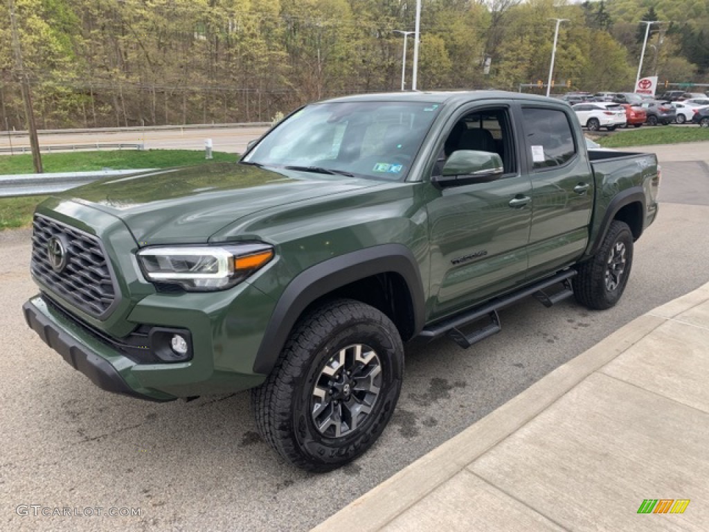Army Green 2021 Toyota Tacoma TRD Off Road Double Cab 4x4 Exterior Photo #141699103
