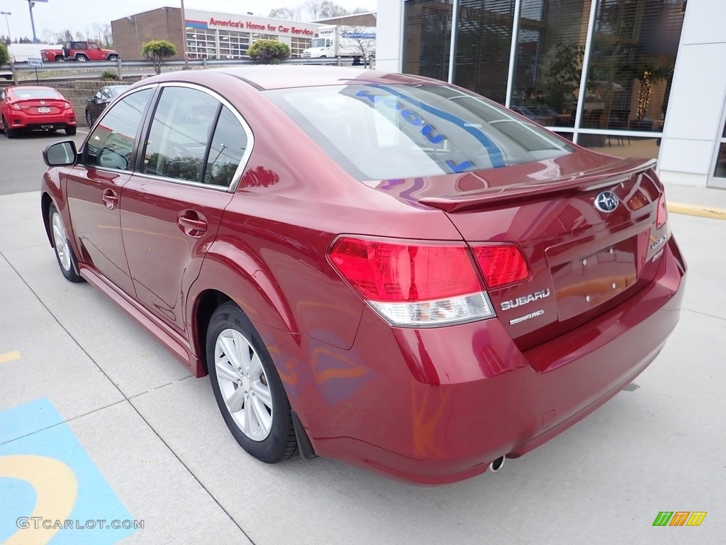 2011 Legacy 2.5i Premium - Ruby Red Pearl / Off-Black photo #2