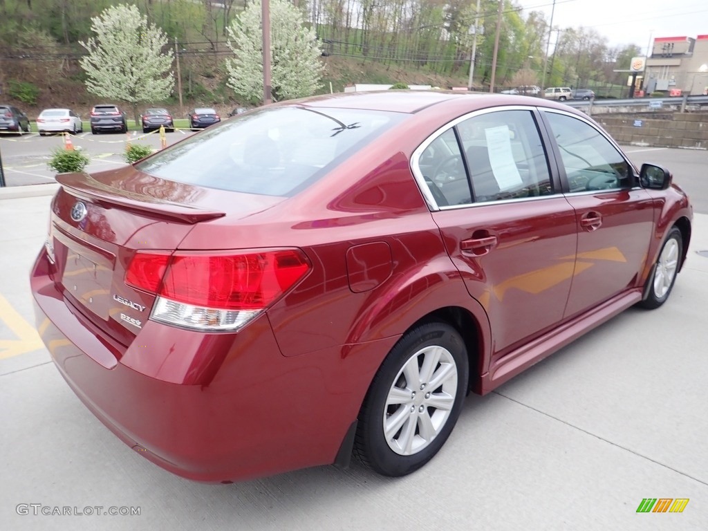 2011 Legacy 2.5i Premium - Ruby Red Pearl / Off-Black photo #4