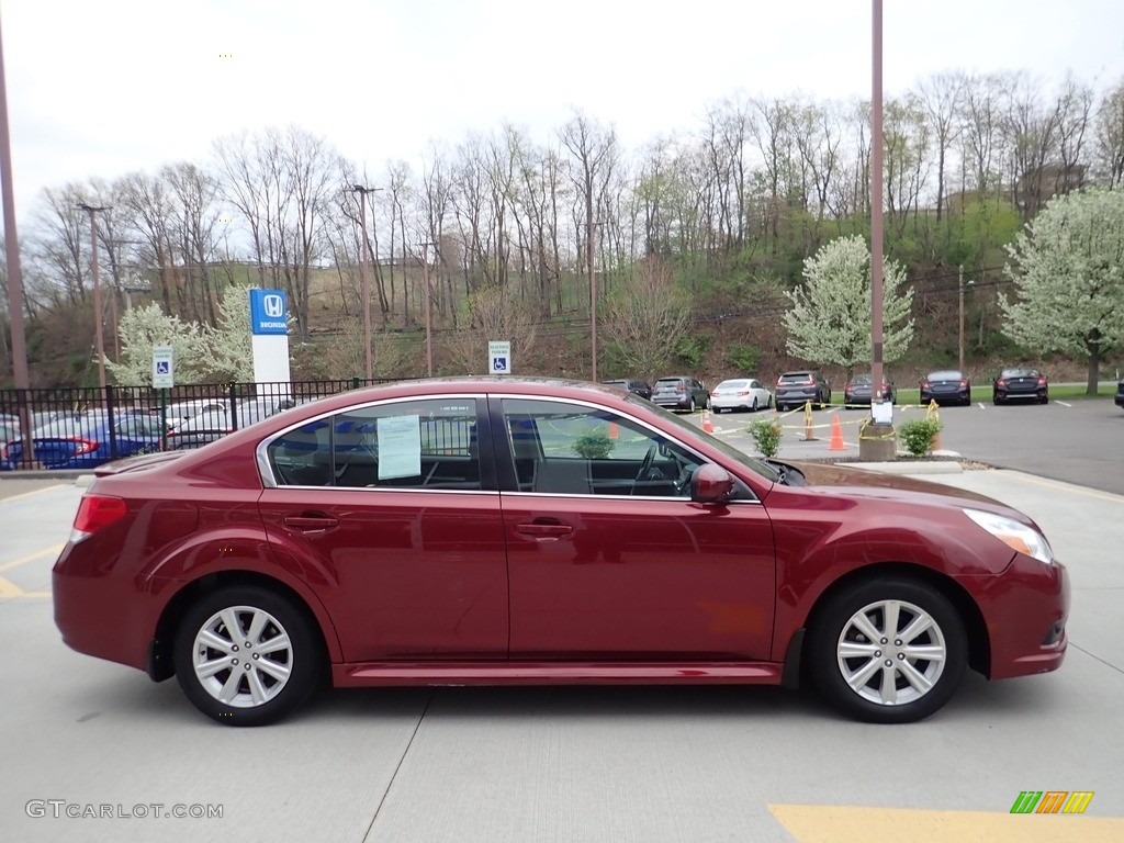 2011 Legacy 2.5i Premium - Ruby Red Pearl / Off-Black photo #5