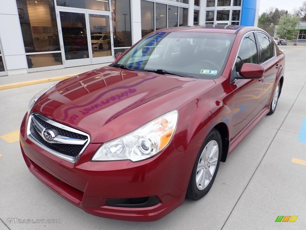 2011 Legacy 2.5i Premium - Ruby Red Pearl / Off-Black photo #8