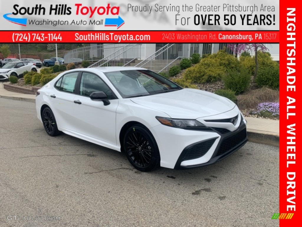 2021 Super White Toyota Camry SE Nightshade AWD 141689903 Photo 22