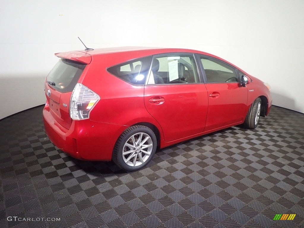 2012 Prius v Five Hybrid - Barcelona Red Metallic / Dark Gray photo #16