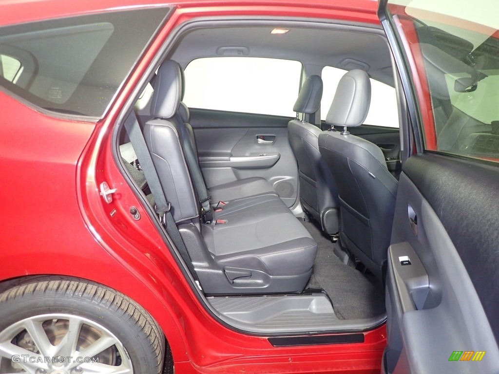 2012 Prius v Five Hybrid - Barcelona Red Metallic / Dark Gray photo #36