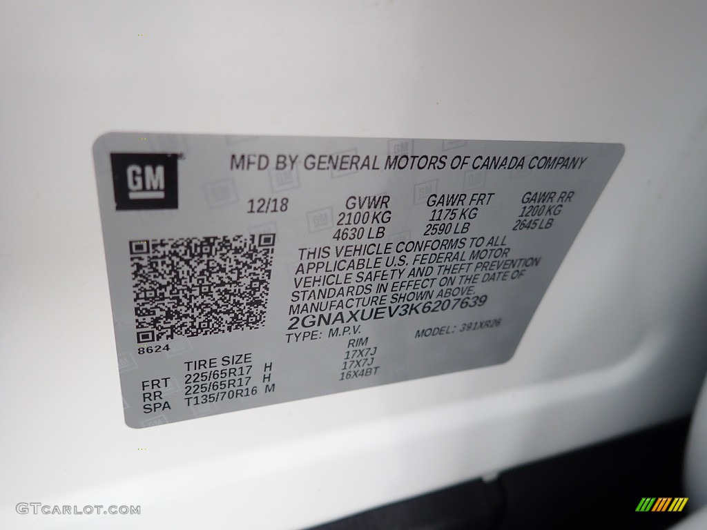 2019 Equinox LT AWD - Summit White / Jet Black photo #28