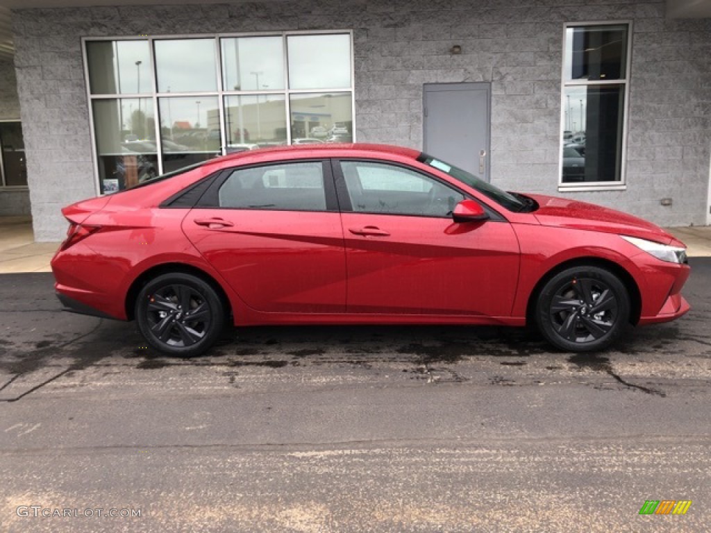 2021 Elantra SEL - Scarlet Red Pearl / Black photo #2