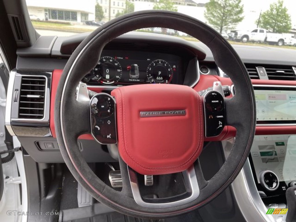 2021 Land Rover Range Rover Sport HST Pimento/Ebony Steering Wheel Photo #141706229