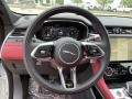 Ebony/Mars Red Steering Wheel Photo for 2021 Jaguar F-PACE #141707057