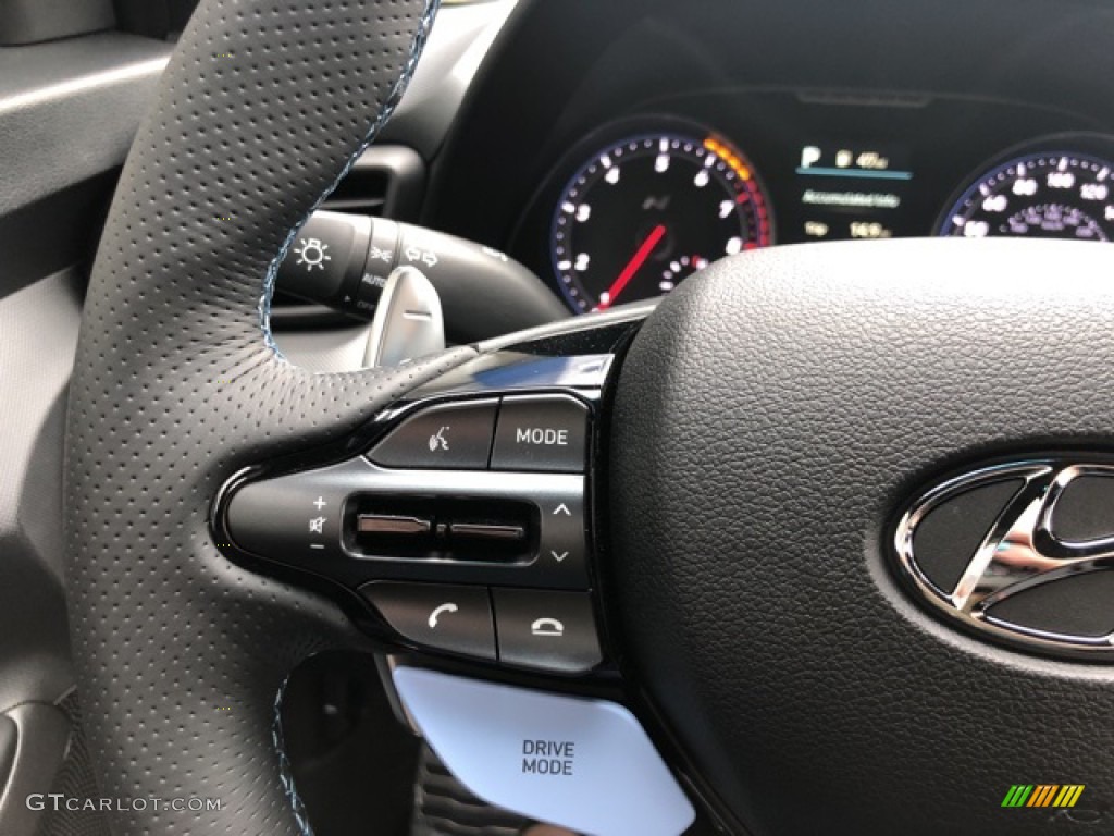 2021 Hyundai Veloster N Black Steering Wheel Photo #141707720