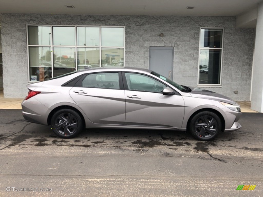 2021 Elantra Blue Hybrid - Electric Shadow / Medium Gray photo #2