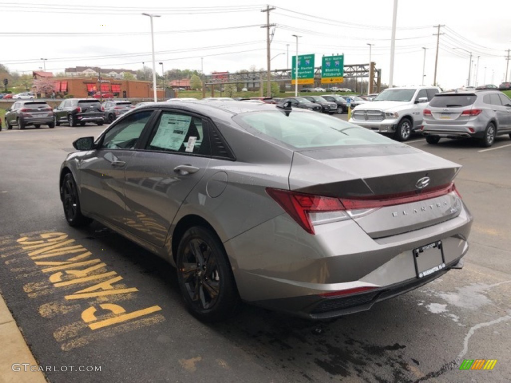 2021 Elantra Blue Hybrid - Electric Shadow / Medium Gray photo #3