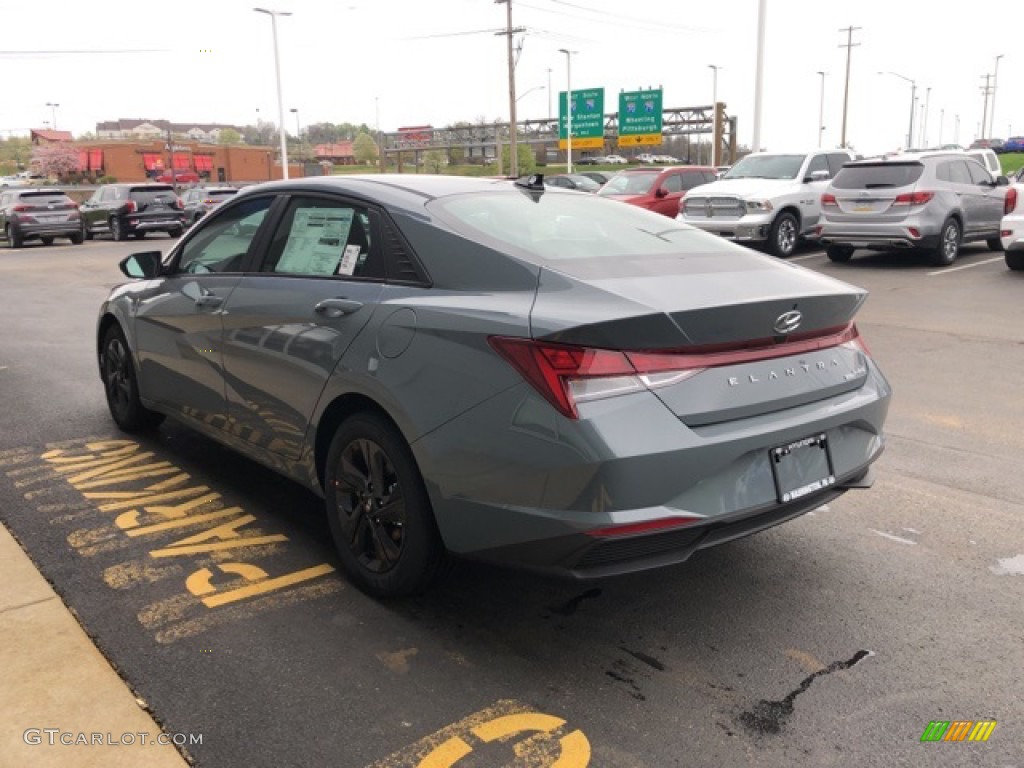 2021 Elantra Blue Hybrid - Electric Shadow / Black photo #3