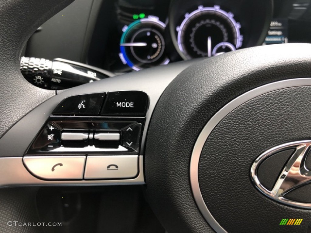 2021 Elantra Blue Hybrid - Electric Shadow / Black photo #8