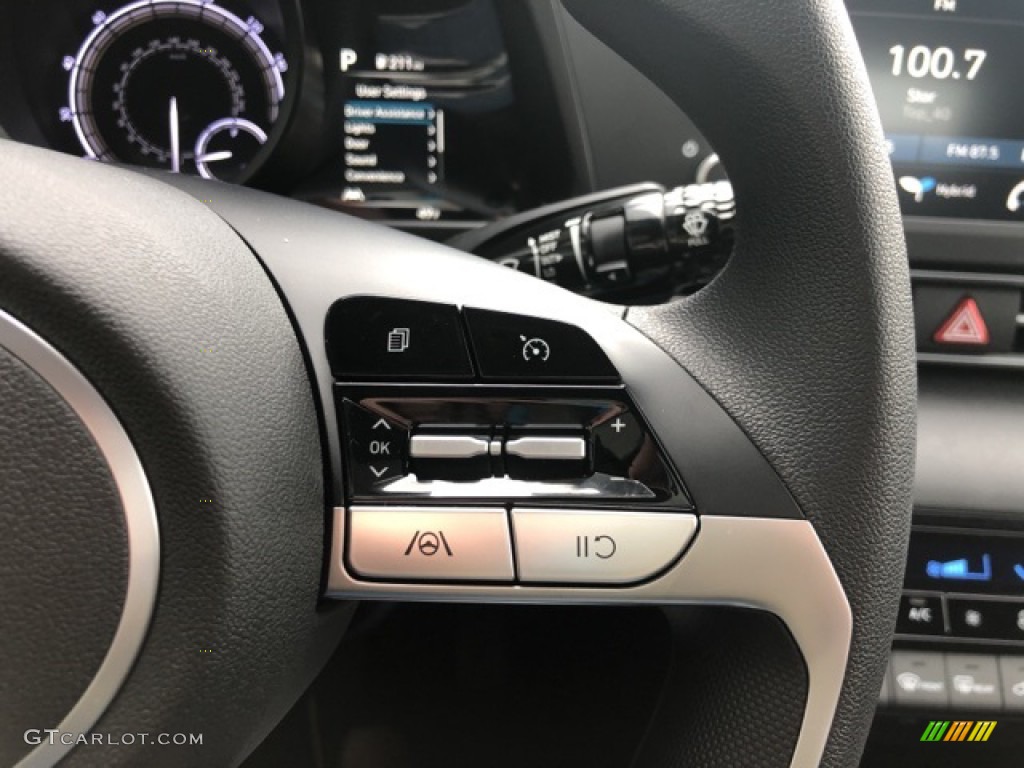 2021 Elantra Blue Hybrid - Electric Shadow / Black photo #9