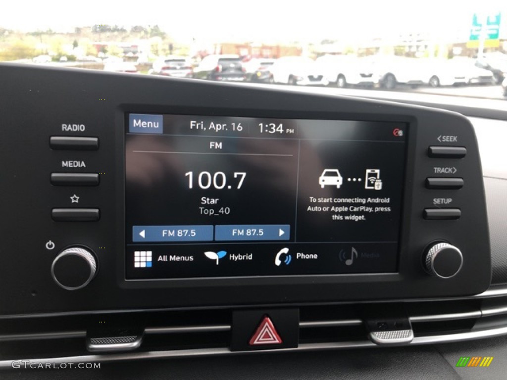 2021 Elantra Blue Hybrid - Electric Shadow / Black photo #12