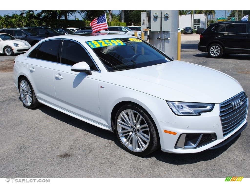 Ibis White 2019 Audi A4 Premium Plus quattro Exterior Photo #141708452
