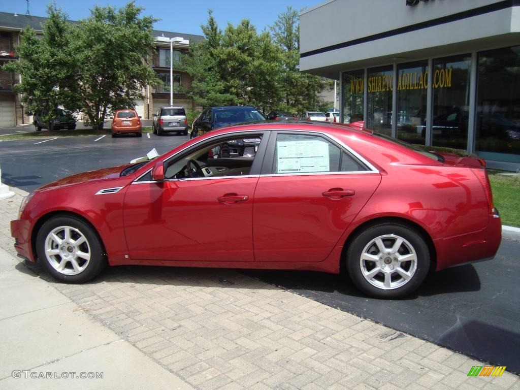 2009 CTS 4 AWD Sedan - Crystal Red / Cashmere/Cocoa photo #7