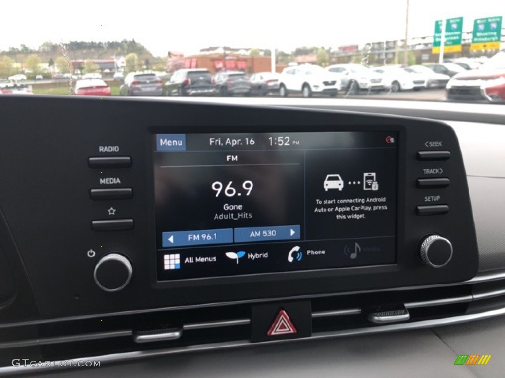 2021 Elantra Blue Hybrid - Phantom Black / Medium Gray photo #7