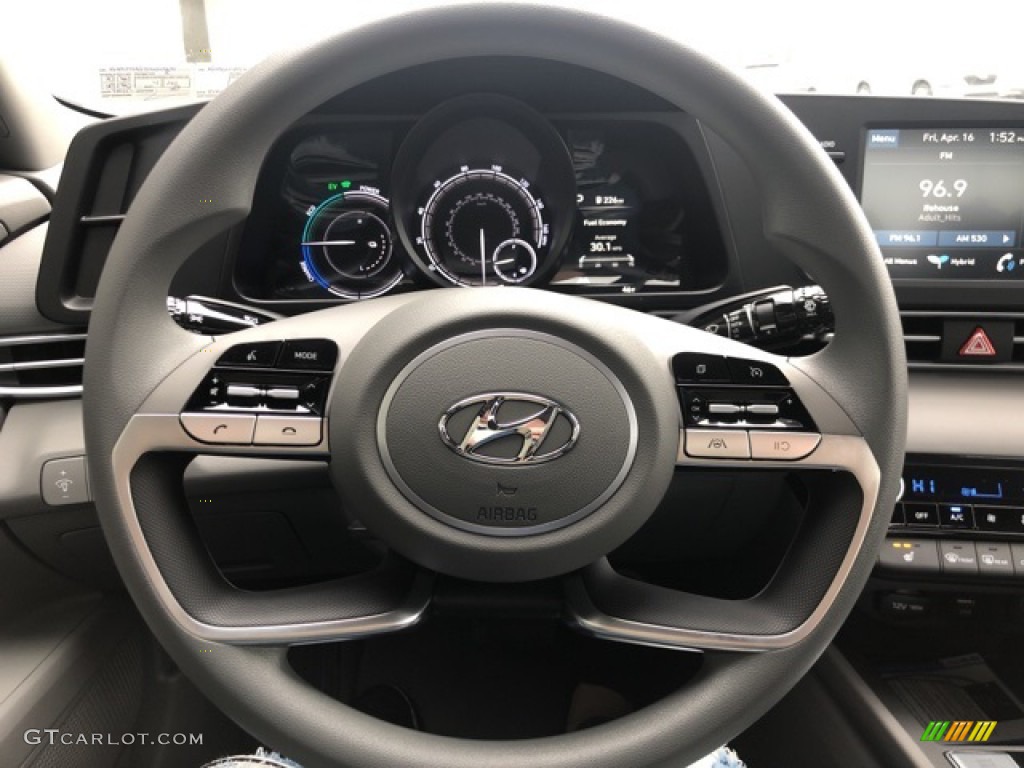 2021 Elantra Blue Hybrid - Phantom Black / Medium Gray photo #10