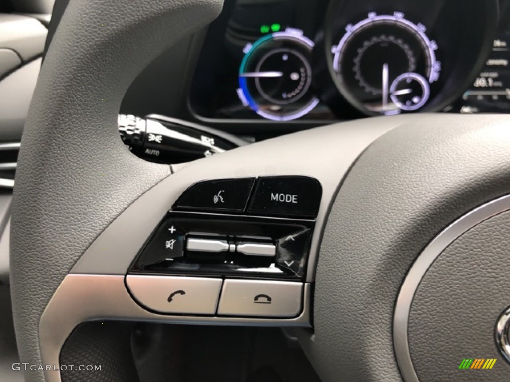 2021 Elantra Blue Hybrid - Phantom Black / Medium Gray photo #11