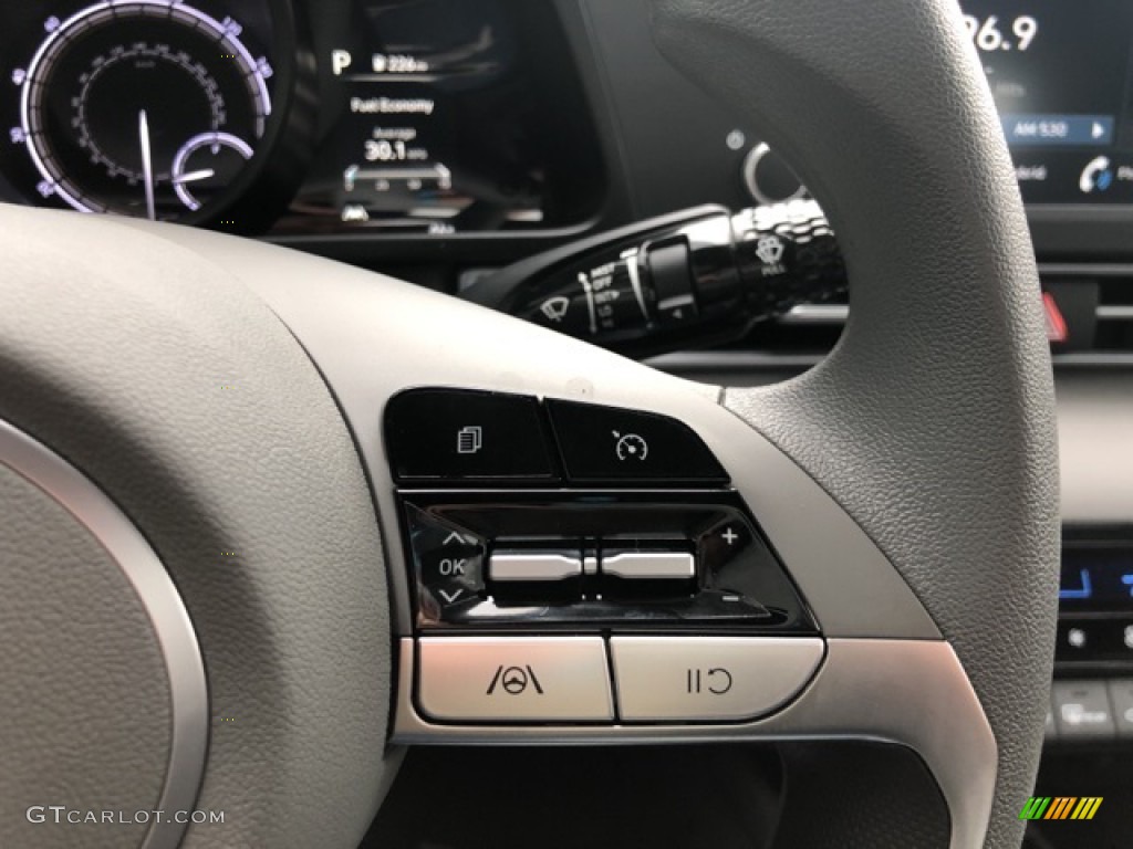 2021 Elantra Blue Hybrid - Phantom Black / Medium Gray photo #12