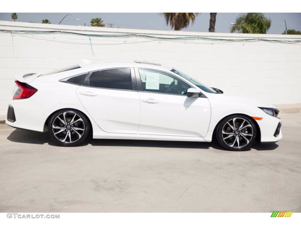 2018 Civic Si Sedan - White Orchid Pearl / Black photo #12