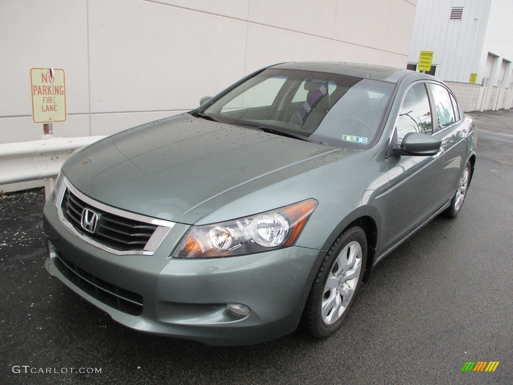 2008 Accord EX-L V6 Sedan - Mystic Green Metallic / Black photo #9