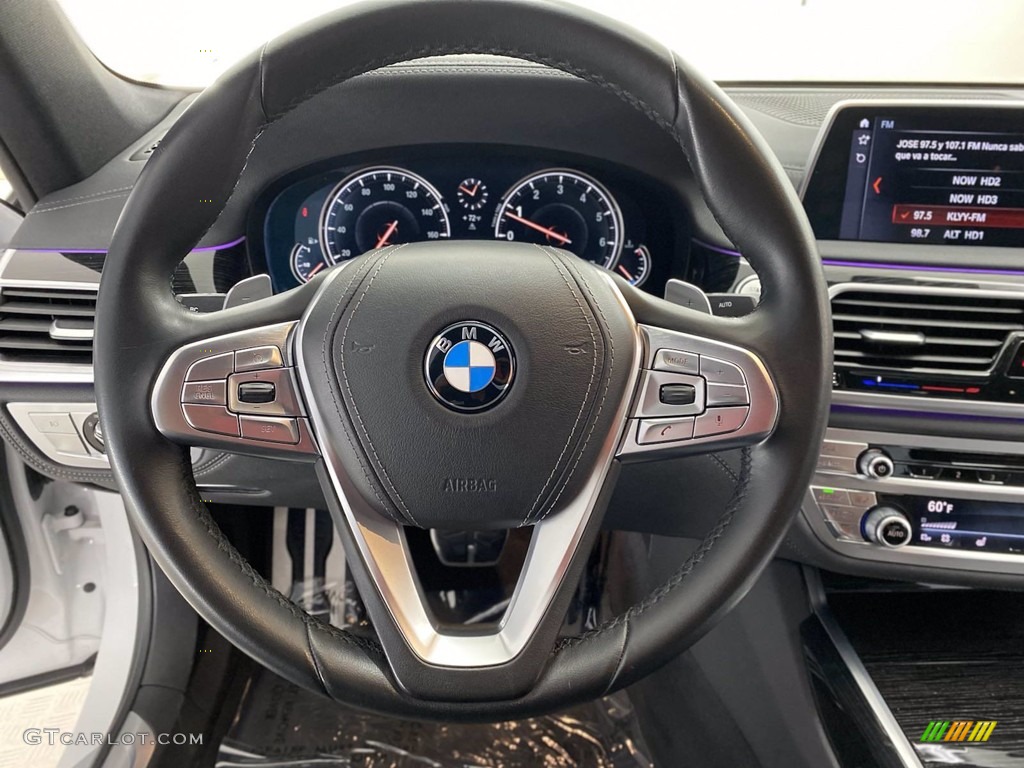 2018 7 Series 740i Sedan - Mineral White Metallic / Black photo #17