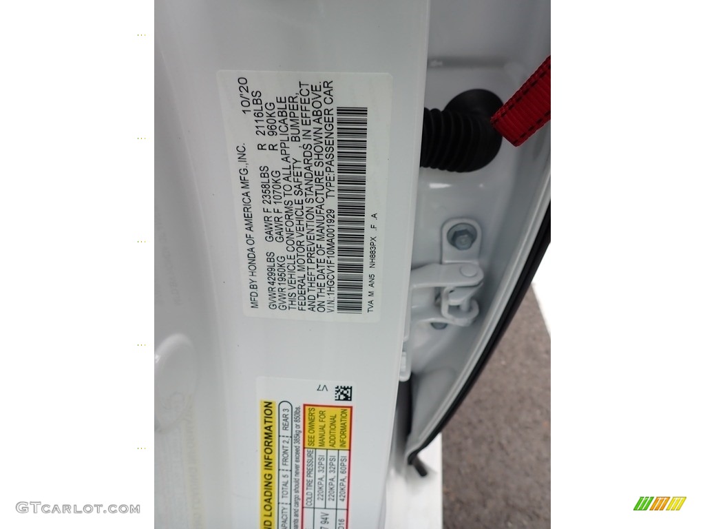 2021 Accord LX - Platinum White Pearl / Ivory photo #12