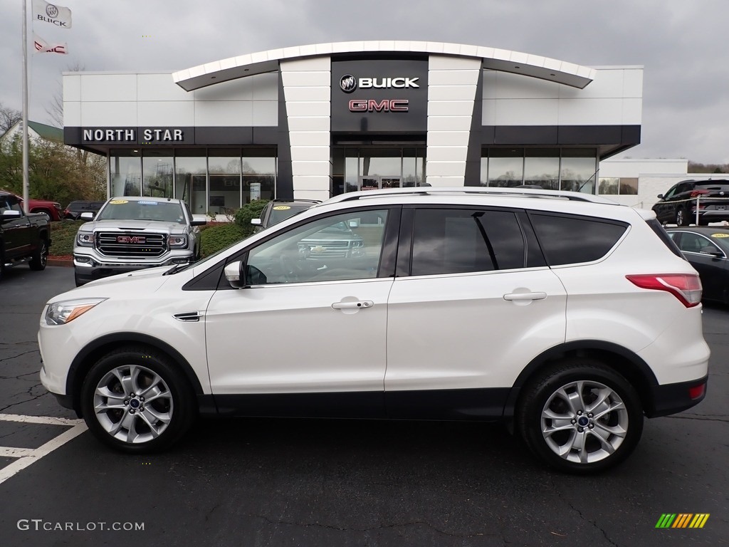 2015 Escape Titanium 4WD - White Platinum Metallic Tri-Coat / Medium Light Stone photo #14