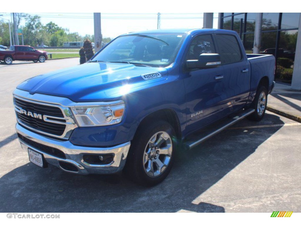 2019 1500 Big Horn Crew Cab - Blue Streak Pearl / Black/Diesel Gray photo #2