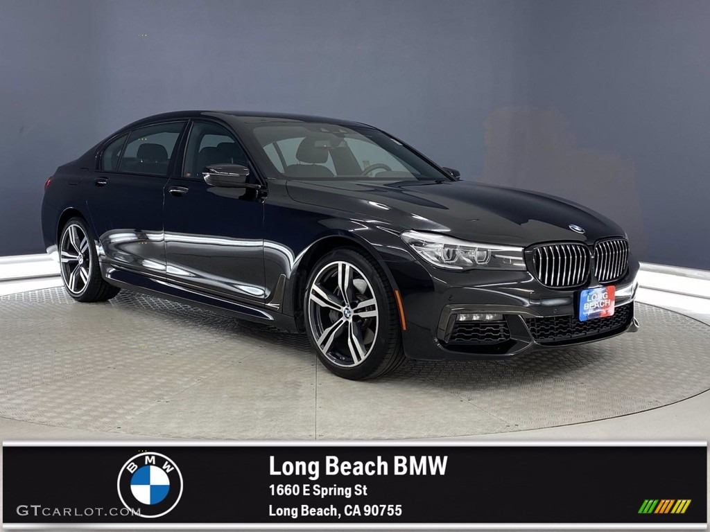 2018 7 Series 740i Sedan - Black Sapphire Metallic / Black photo #1