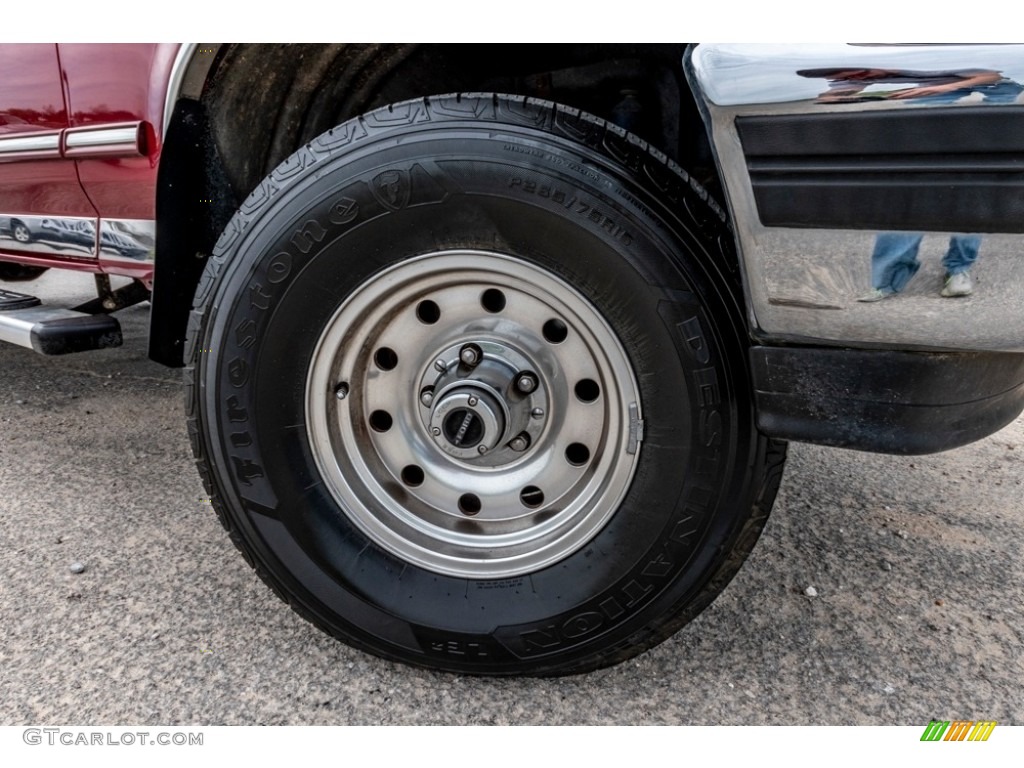 1995 F150 XLT Extended Cab 4x4 - Electric Currant Red Pearl / Gray photo #2