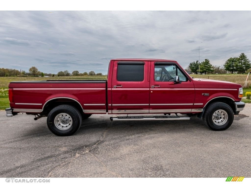 Electric Currant Red Pearl 1995 Ford F150 XLT Extended Cab 4x4 Exterior Photo #141721621