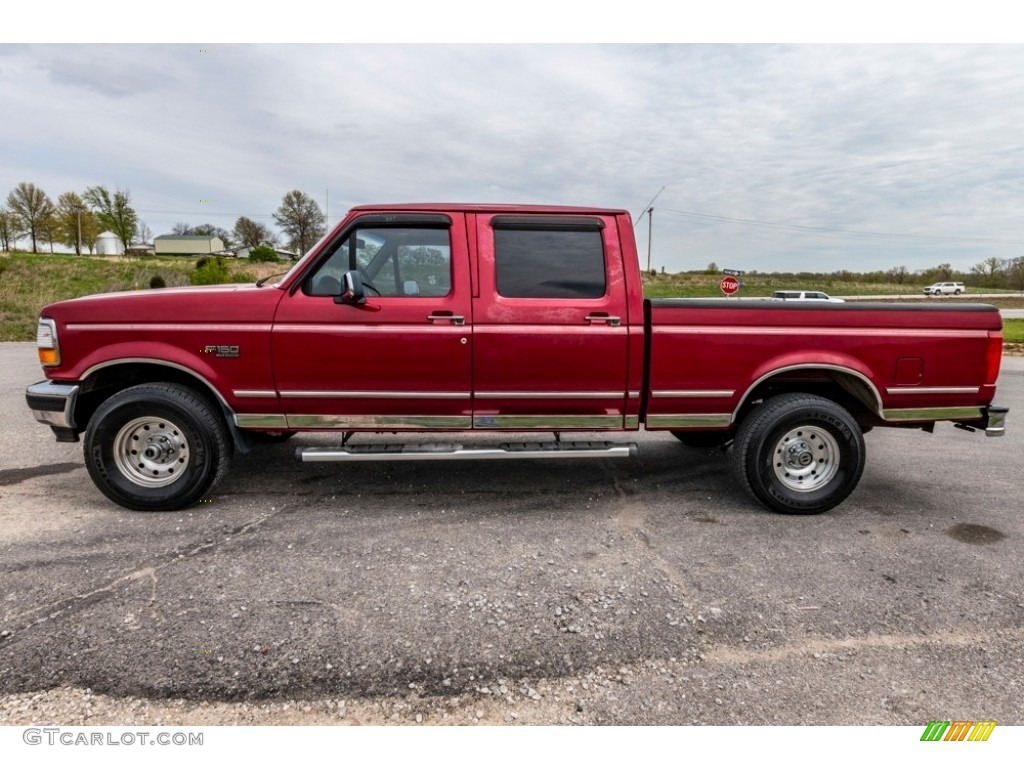 Electric Currant Red Pearl 1995 Ford F150 XLT Extended Cab 4x4 Exterior Photo #141721711
