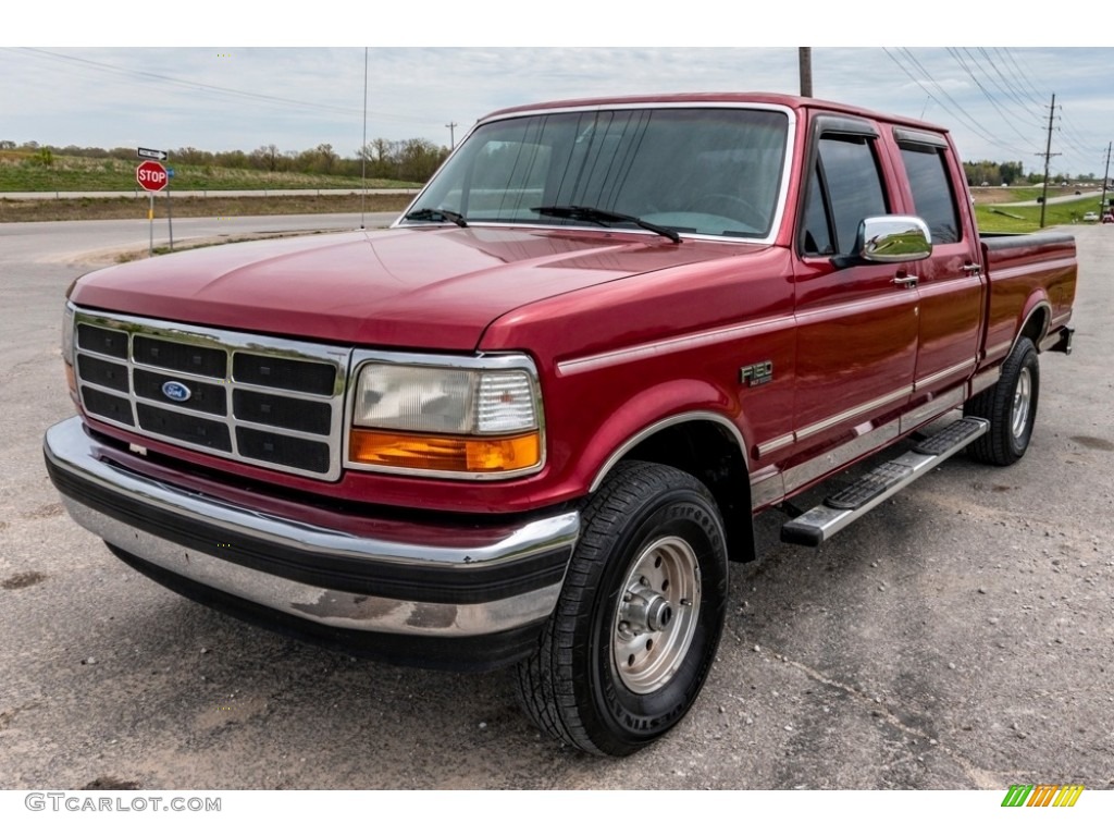 Electric Currant Red Pearl 1995 Ford F150 XLT Extended Cab 4x4 Exterior Photo #141721741