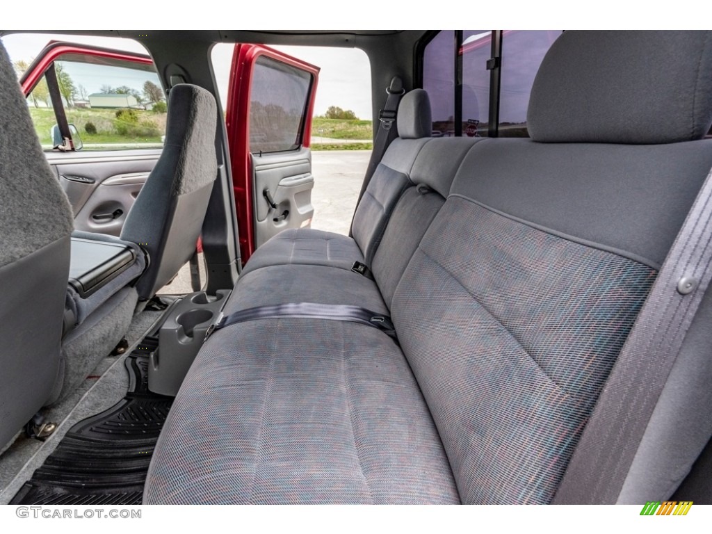 1995 F150 XLT Extended Cab 4x4 - Electric Currant Red Pearl / Gray photo #22