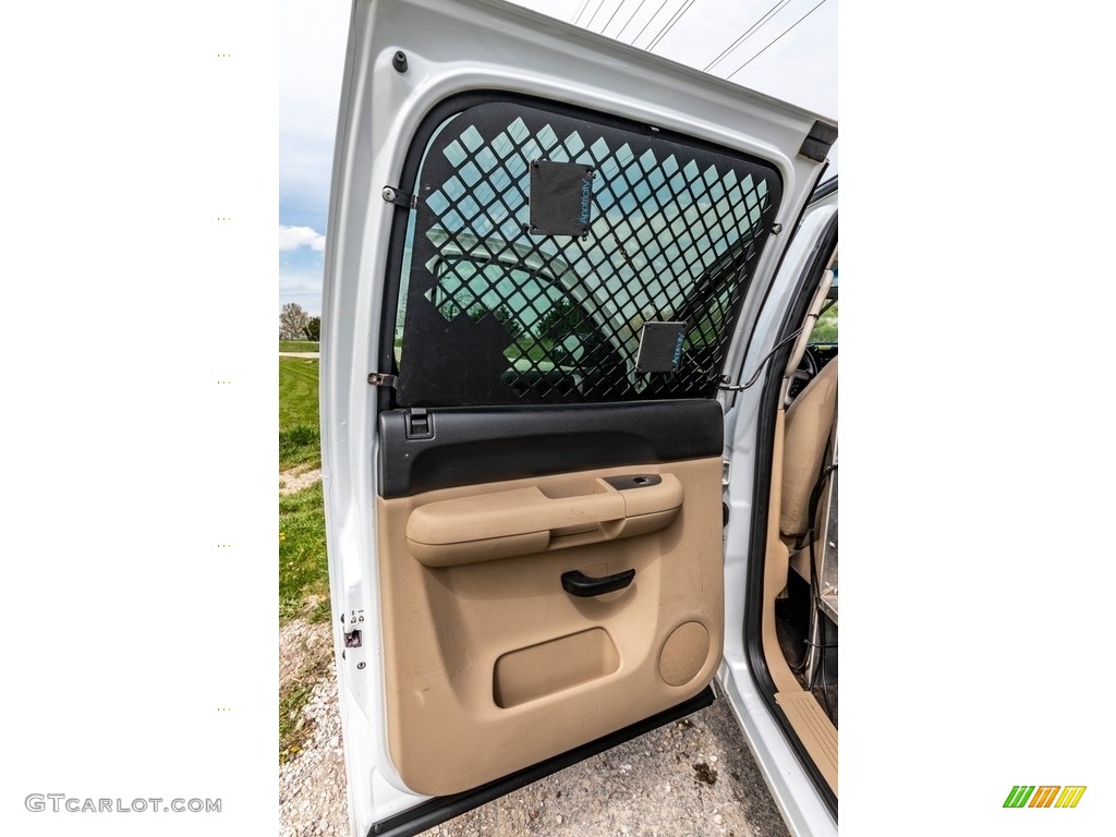 2010 Chevrolet Silverado 1500 Hybrid Crew Cab Light Cashmere/Ebony Door Panel Photo #141722029