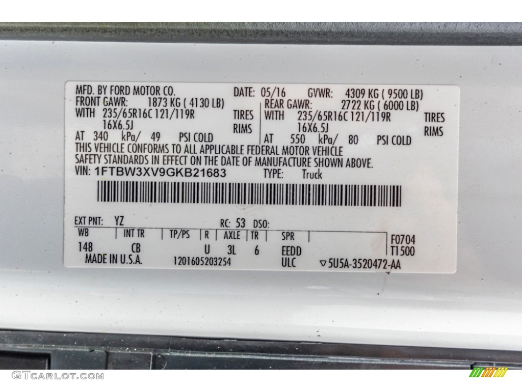 2016 Ford Transit 350 Van XL HR Long Color Code Photos