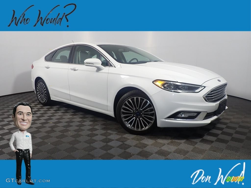 2017 Fusion Titanium - Oxford White / Medium Light Stone photo #1