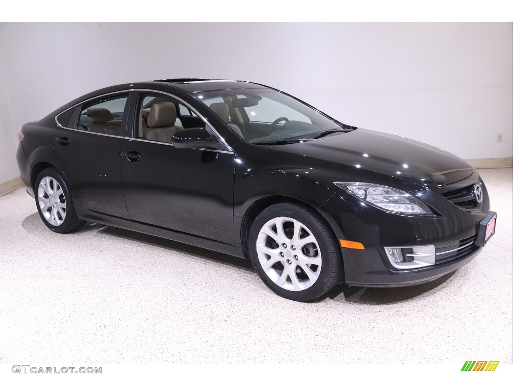 2009 MAZDA6 s Grand Touring - Ebony Black / Beige photo #1